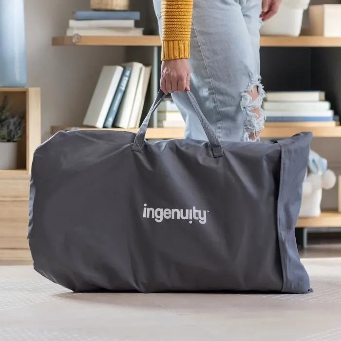 INGENUITY Transat bébé pliable massage ventre - Parker, Position fixe ou à bascule, vibrations, mélodies et arches d'éveil amovible-5