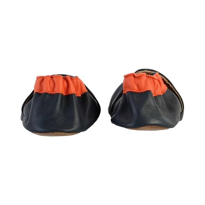 Chaussons enfant - Robeez - Beep Beep - Marine foncé/orange - Confort exceptionnel-4