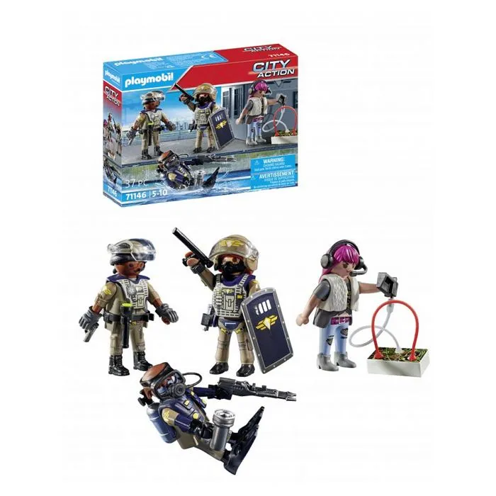 Playmobil - City Action - Equipe des forces spéciales avec bandit - Jouet d'action pour enfant de 5 ans et plus-3