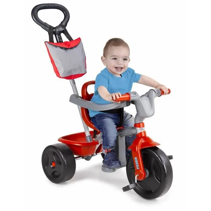 Tricycle évolutif 3 en 1 - FEBER - Rouge - Canne parentale réglable - Mixte - 12 à 36 mois-4