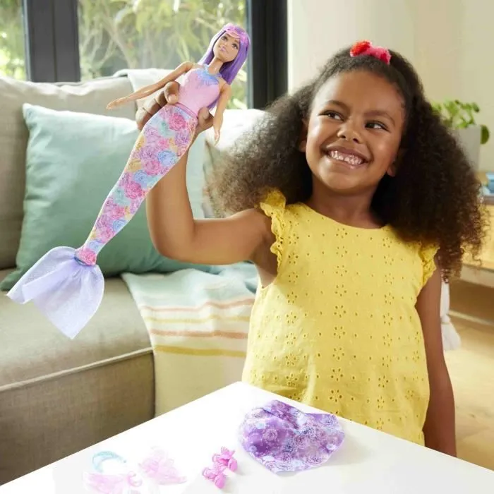 Barbie-Poupée Barbie Fantaisie Féerique-Coffret Avec Accessoires - 3 ans+- JCP74-3