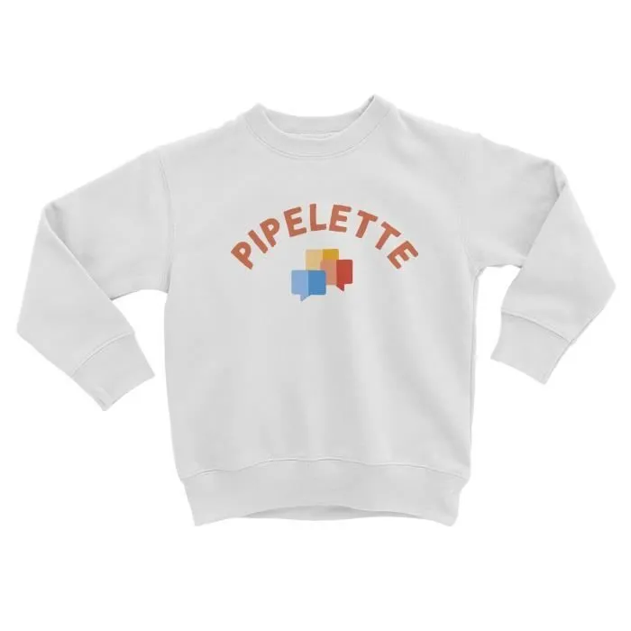 Sweatshirt Enfant Pipelette Humour Blague Copine-0