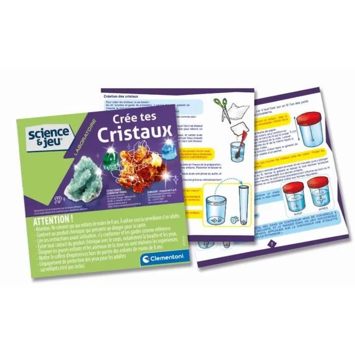 Clementoni- Crée tes cristaux - Dès 8 ans-4