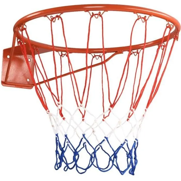 COSTWAY Mini Panier de Basket avec Filet 46CM Anneau de Basketball Mural en Acier Intérieur/Extérieur pour Enfants/ Adultes-0