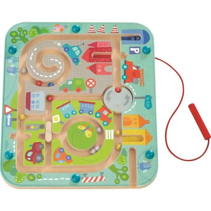 HABA - Jeu Magnétique Ville Labyrinthe - à partir de 2 ans, 301056-0