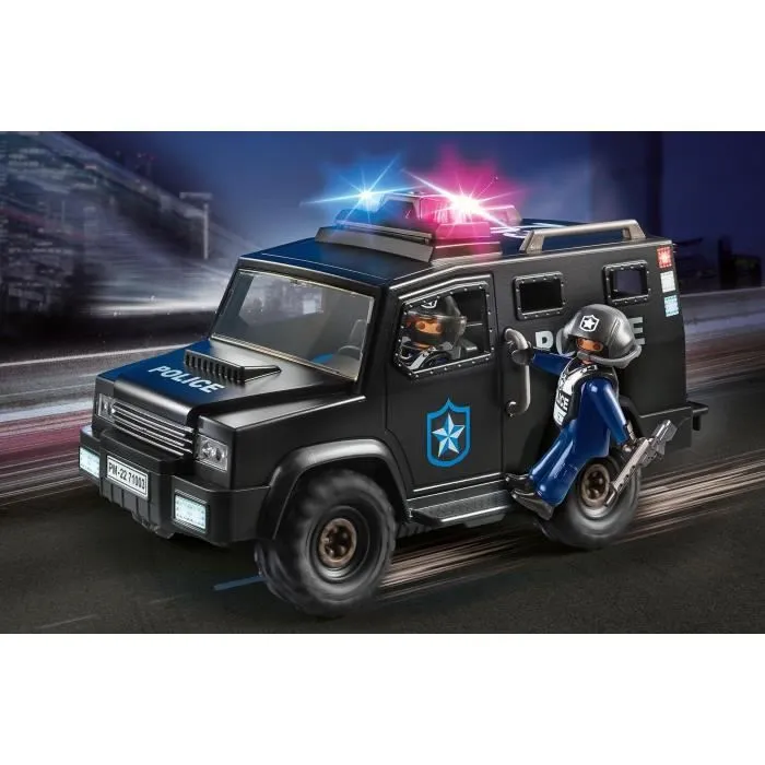 PLAYMOBIL - 71003 - Fourgon de police des forces spéciales - Contient 2 personnages et des accessoires-1