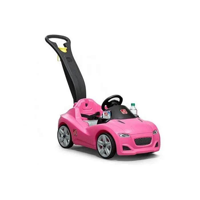 Voiture Enfant Porteur Auto Step2 Whisper Ride Rose | Véhicule Jouet avec Barre de Poussée dès 1.5 ans-5
