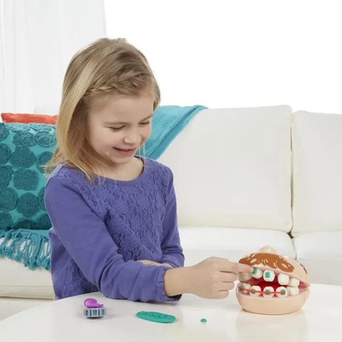 PLAY-DOH - Pâte à modeler - Le Dentiste - Moulez, lavez, baguez et fraisez les dents de votre patient-2