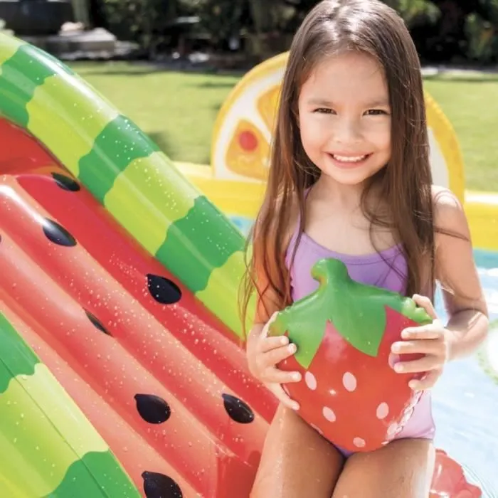 Aire de jeux Gonflable Aquatique Fruits - Intex 244 x 191 x 91 cm-4