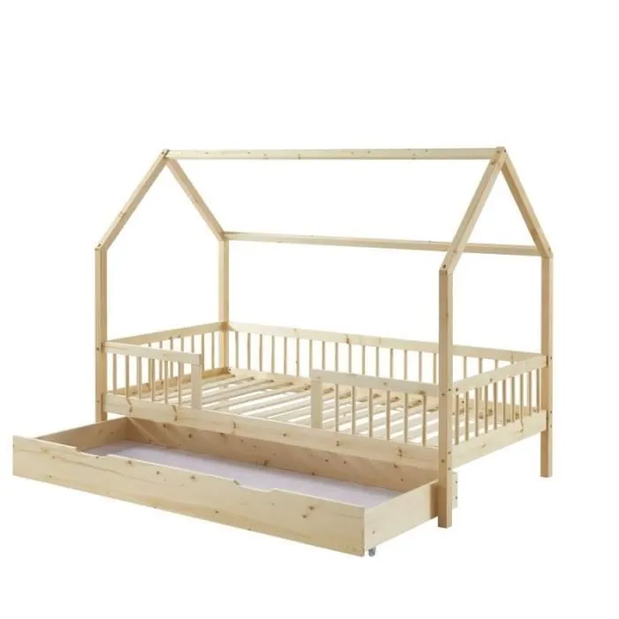 Ensemble Lit Tiroir Fantilou avec matelas enfant 90x190 Laiba Kids-3