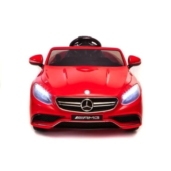 Voiture électrique pour enfants Mercedes S63 Rouge, Télécommande 2,4 GHz , Motor: 2 x 45W, Siège en similicuir (LE1748)-2