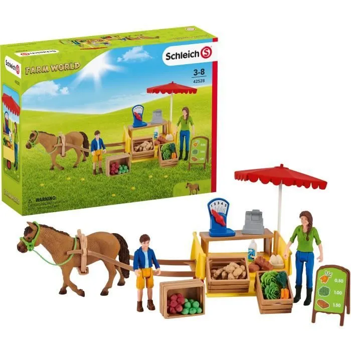 Étal mobile de la ferme SCHLEICH - 42528 - Farm World-0