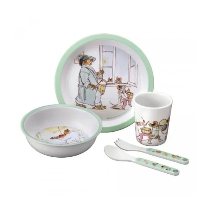 Coffret repas 5 pièces - Petit Jour Paris - Ernest et Célestine - Fille - Blanc - Enfant-0