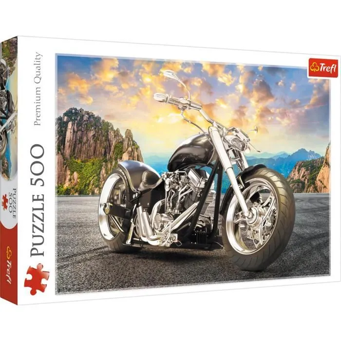 Puzzle 500 pièces : Moto noire-2