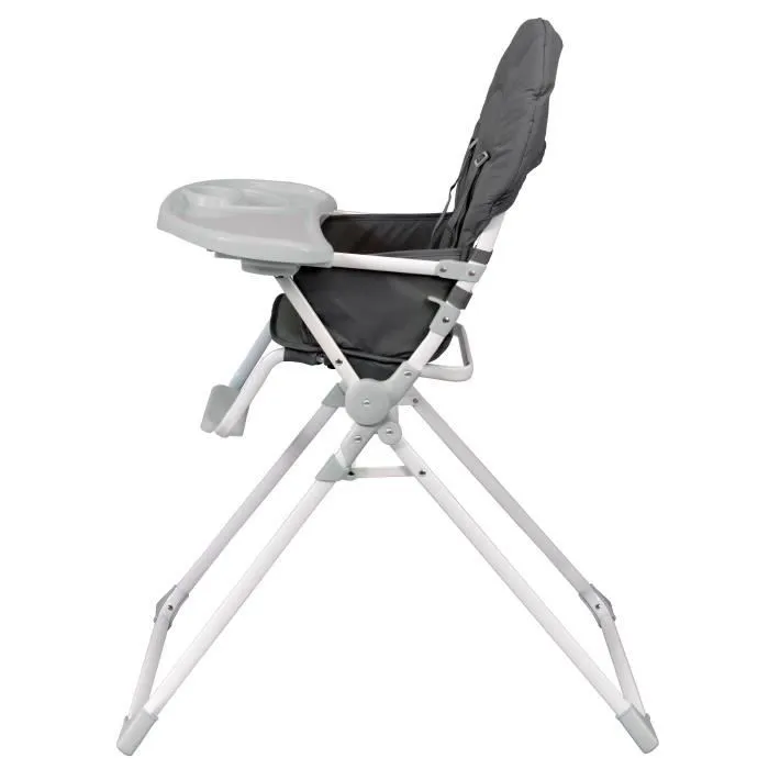 BAMBISOL Chaise haute fixe avec tablette réglable en profondeu grise-0