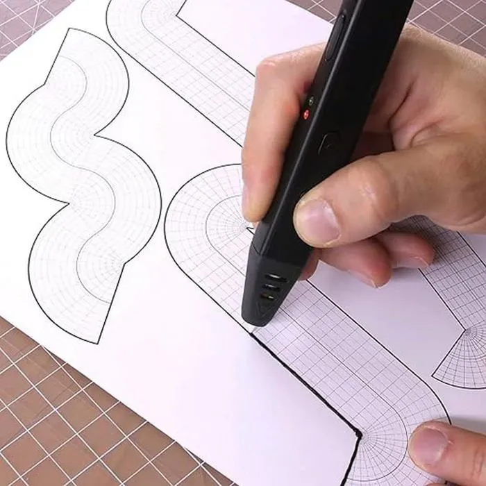 Kit de dessin Mynt3d - MP030-BK - Stylo Super 3D, stylo d'impression 3D compatible ABS et PLA 1,75 mm-1