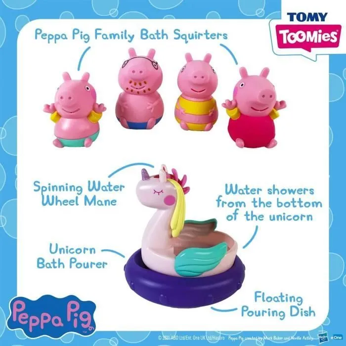 Ensemble de bain Peppa Pig - TOMY - 5 pièces - Pour bébé de 18 mois et plus-1