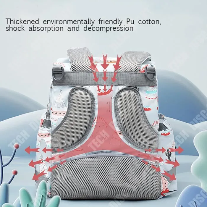 TD® Mère et bébé sac mode extérieur épaule multifonctionnel portable bouteille isolation entrepôt double usage stockage sac à dos-1