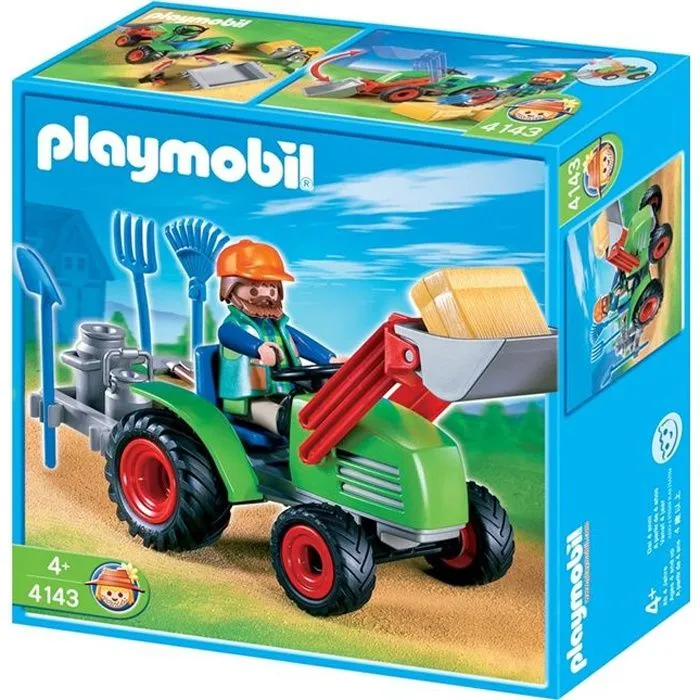 Playmobil - Agriculteur avec tracteur 4143 - La ferme - Playmobil Country - Mixte - A partir de 4 ans-0