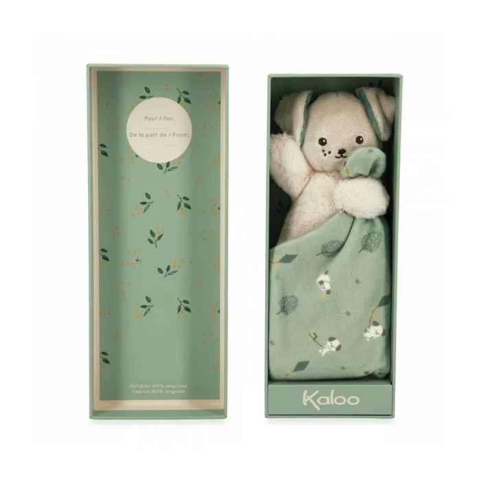Kaloo - K226001 - Doudou Carre douceur Chien Vert - 18 cm-3