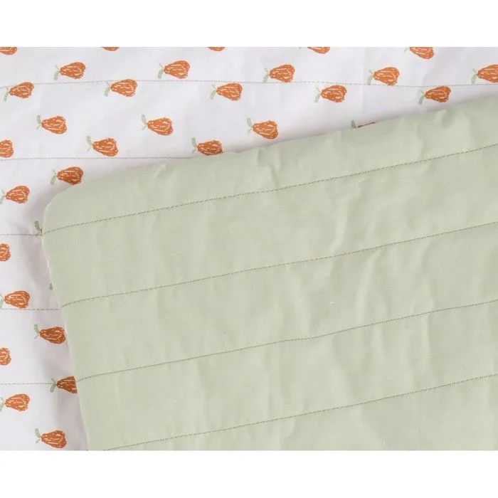 Couvre lit bébé 90x140 cm en coton Vert tilleul-1