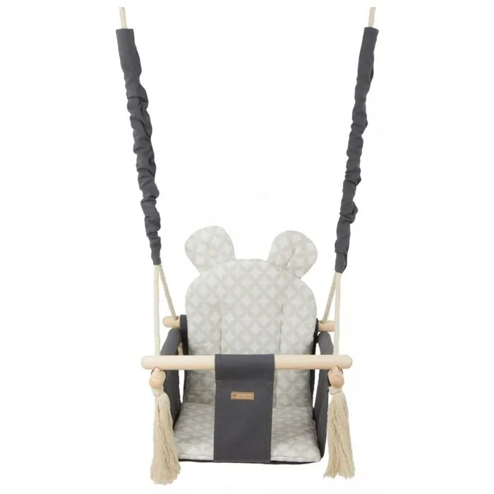Balançoire bascule confortable pour enfants en bois coton terrasse jardin maison15-0