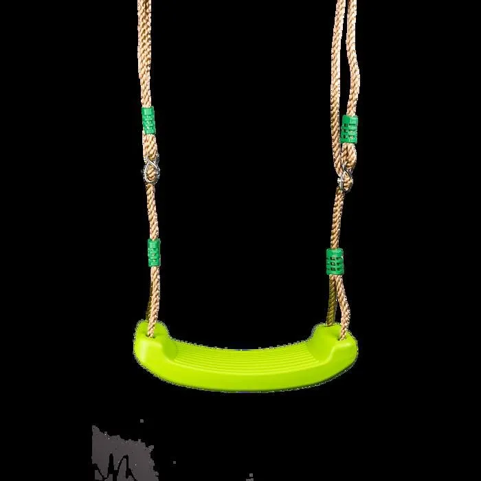 Balançoire - Trigano - Siège en plastique - Vert - 43,5 x 16,5 cm - Cordes réglables UV-2