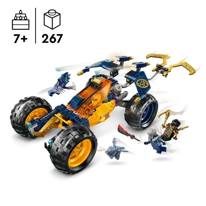 LEGO NINJAGO 71811 Le Buggy Tout-Terrain Ninja d'Arin, Set avec Dragon et 4 Minifigurines-1