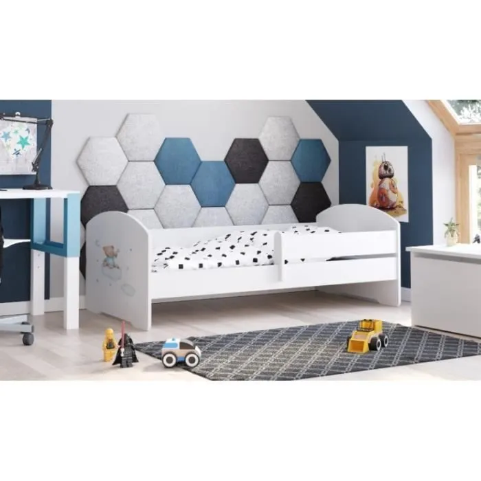 Lit enfant LUK 160x80 ours - KOBI - Bois - Panneaux de particules - Enfant-1