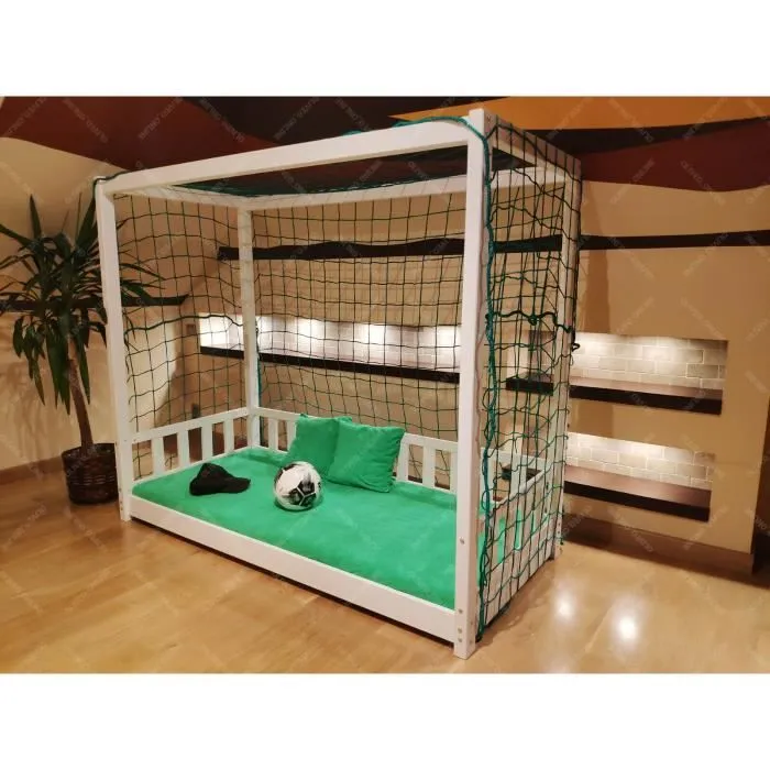 Lit Cabane Football pour enfants - 120x60cm-0