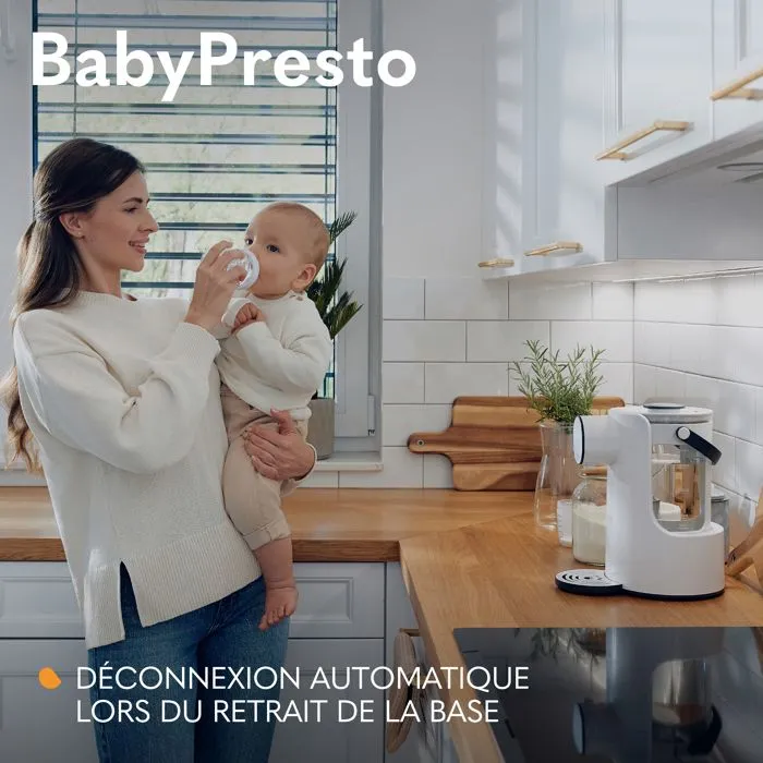 Préparateur de biberons automatique LIONELO BabyPresto - 35-100°C - Préparateur-chauffe biberon/petits pots - 2l-3