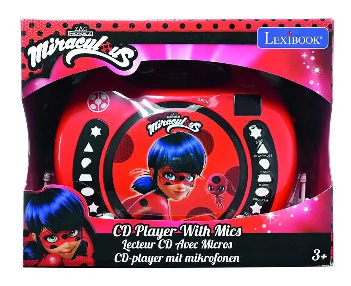 Lecteur CD portable avec 2 microphones Miraculous-2