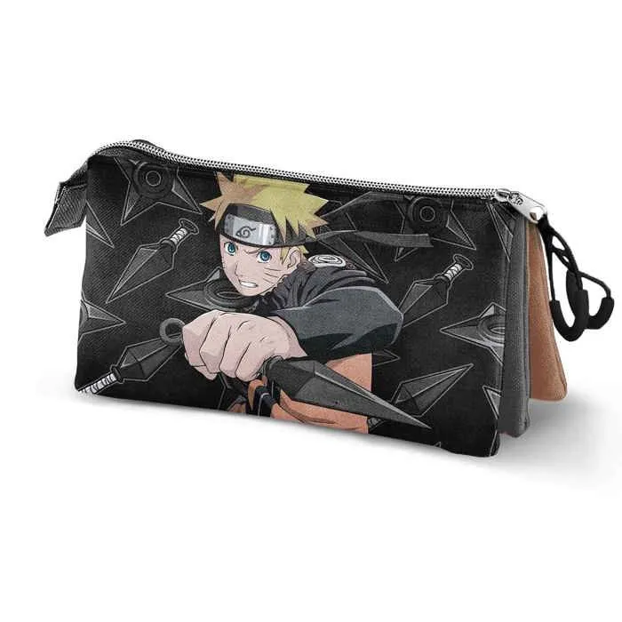 Trousse Triple - Naruto Weapons - Noir- Taille Unique-0