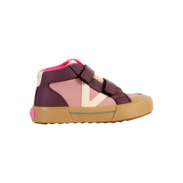 Basket Montante - VICTORIA - Rose - Scratch - Enfant - Plat-1