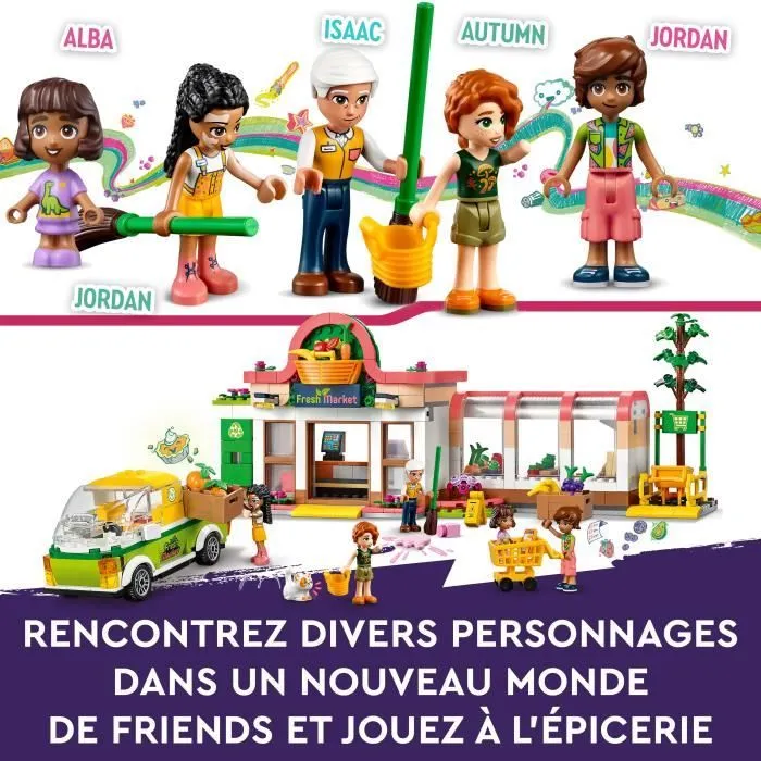 LEGO® Friends 41729 L’Épicerie Biologique, Jouet Supermarché, avec Camion & Mini-Poupées-3