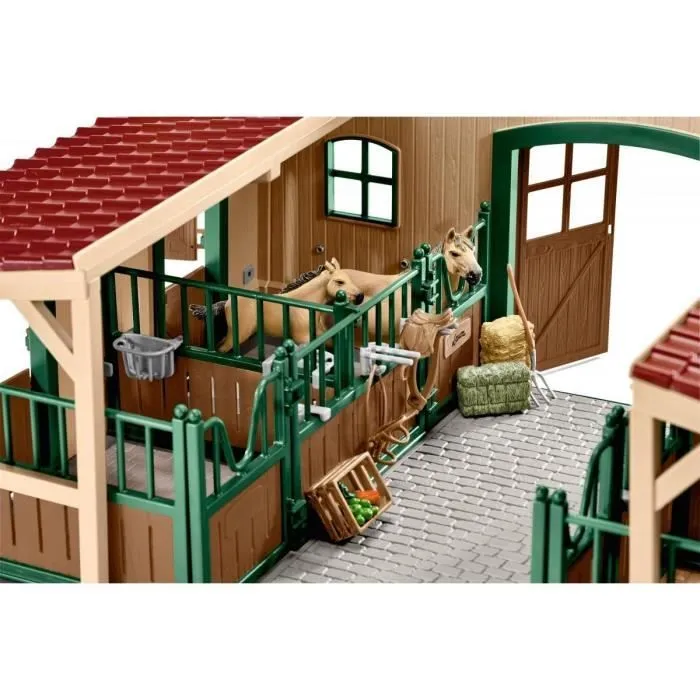 SCHLEICH - Ecurie avec chevaux - 42195 - Gamme Farm World - Mixte - Enfant - Coffret-2