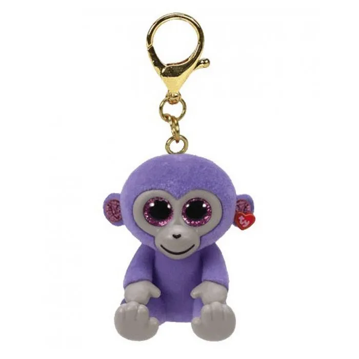 Peluche - TY - Singe Cherry - Violet - 9 cm - Clip inclus-0