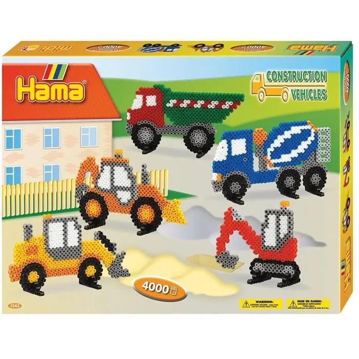 Boîte Perles à Repasser - Hama - 3143 - Taille Midi - Environ 4000 perles - Pour enfants à partir de 5 ans-0
