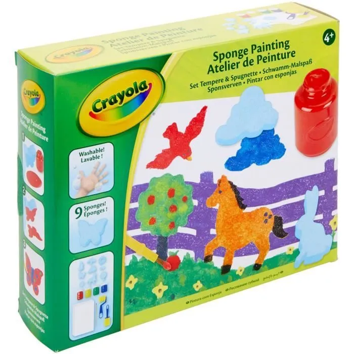 Créatif - CRAYOLA - Atelier de Peinture - Kit de dessin et peinture lavable! Dès 4 ans-1