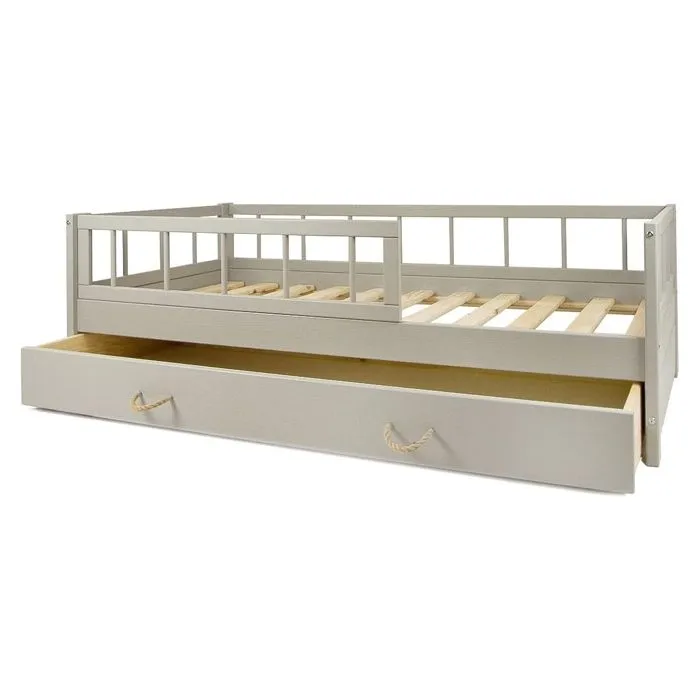Lit enfant - Velinda - 275119 - Bois massif - 160x80cm - Gris - Scandinave-2
