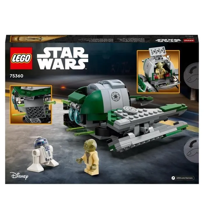 LEGO® Star Wars 75360 Le Chasseur Jedi de Yoda, Jouet The Clone Wars avec la Minifigurine Yoda et Figurine R2-D2-5