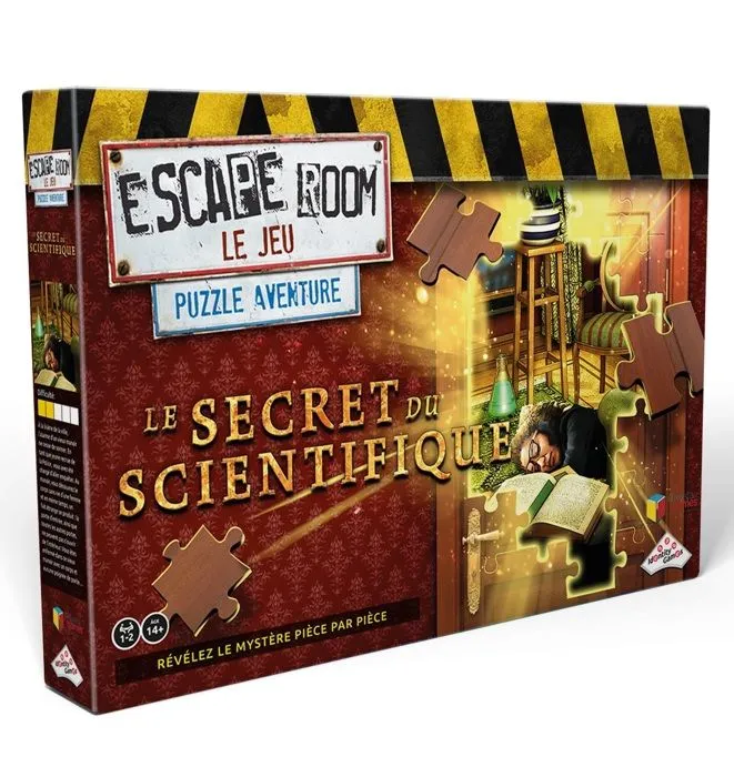 Jeu de société - RIVIERA GAMES - Puzzle Escape - Le Secret du Scientifique - Adulte - Multicolore - 60 min-1