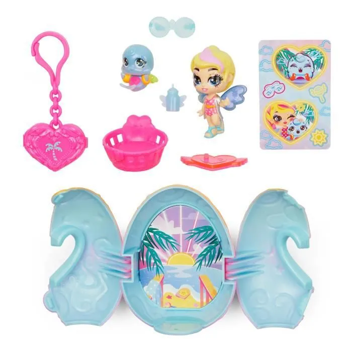 HATCHIMALS - PIXIES BABYSITTERS S10 Shimmer Babies - 6060405 - Fée Hatchimals Avec Autocollants et Accessoires - Modèle Aléatoire-1