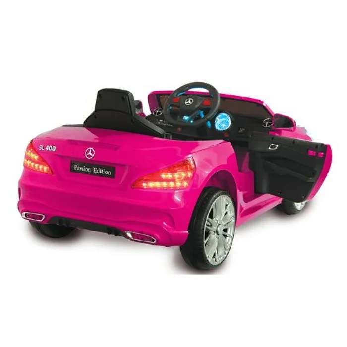 Voiture Électrique Enfant - Jamara - Mercedes-Benz SL 400 - Rose - 12V - Portes et Lumières LED-1