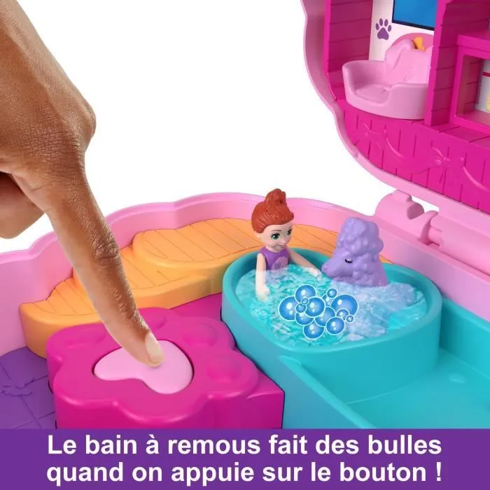 Polly Pocket-Coffret Toilettage Caniche 2 figurines et 12 accessoires HKV35-7