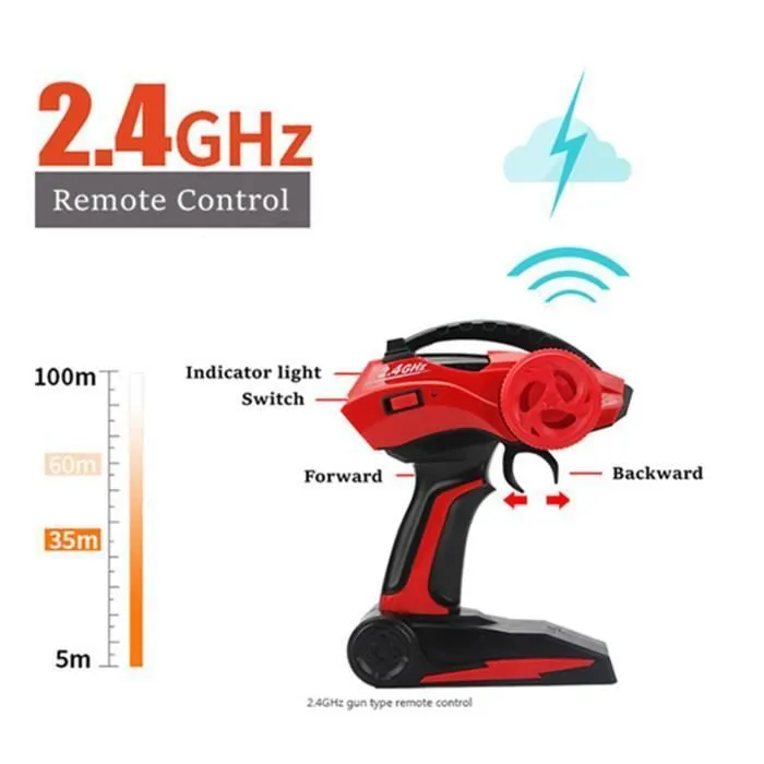 Voiture Télécommandée - RC - 1/12 - 4WD - 2.4 GHz - Rouge - 37 cm-1