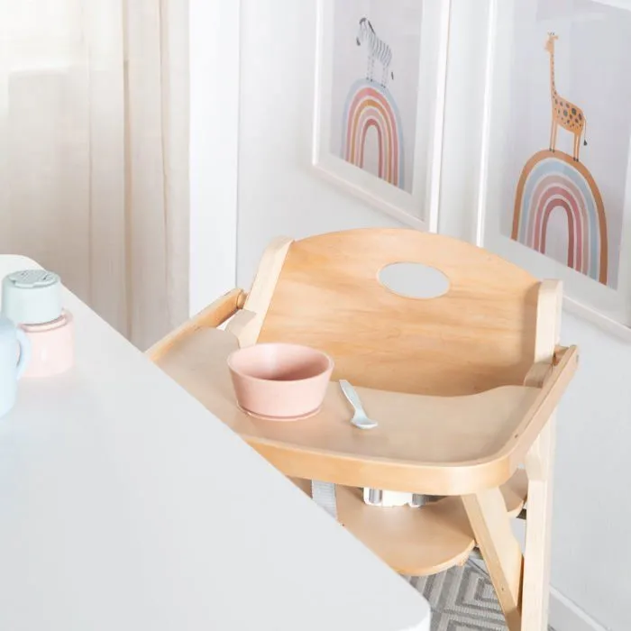 Chaise Haute Pliable ROBA Fold Up Smart + Plateau Repas Détachable - Pliable Peu Encombrante - Bois Naturel-3