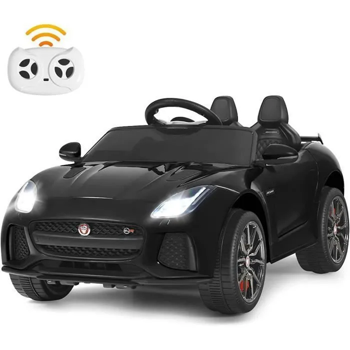 Voiture Électrique 12V Jaguar F-type SVR pour Enfants 3-8 Ans - COSTWAY - 2 Portes Verrouillables - Noir-1