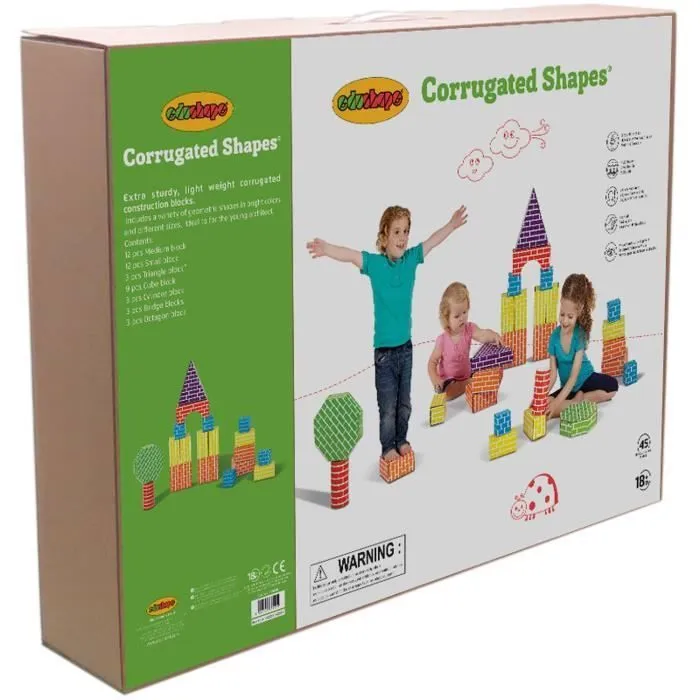 BSM Lot de 45 Pièces de cartons Edu Blocs-0