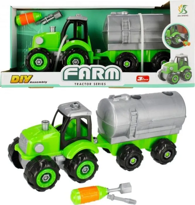 Tracteur - vehicule agricole - vehicule de chantier Mega creative - 0488-802 - Tracteur pour tourner avec le pétrolier-0